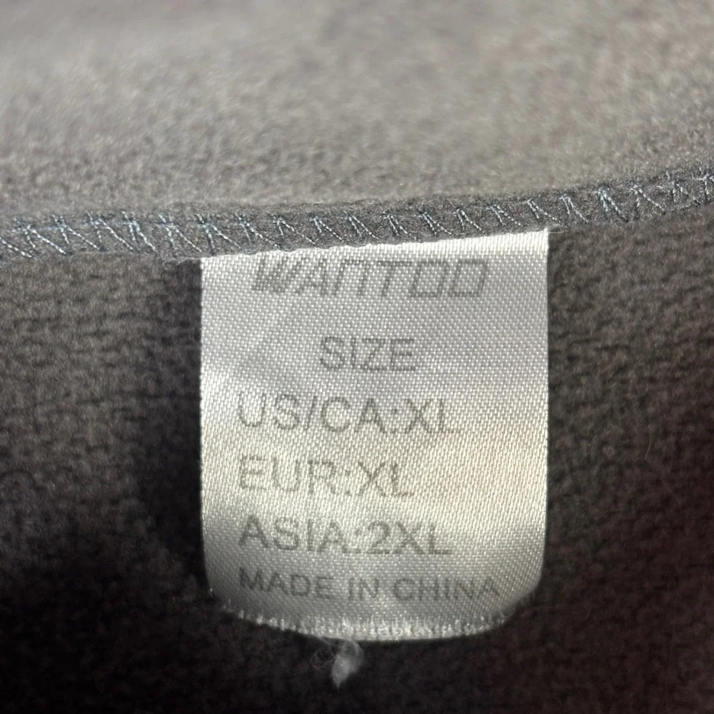 Wantdo‎ Softshell Jacket Men XL Black Fleece Lined Full Zip Outdoor Hiking Coat